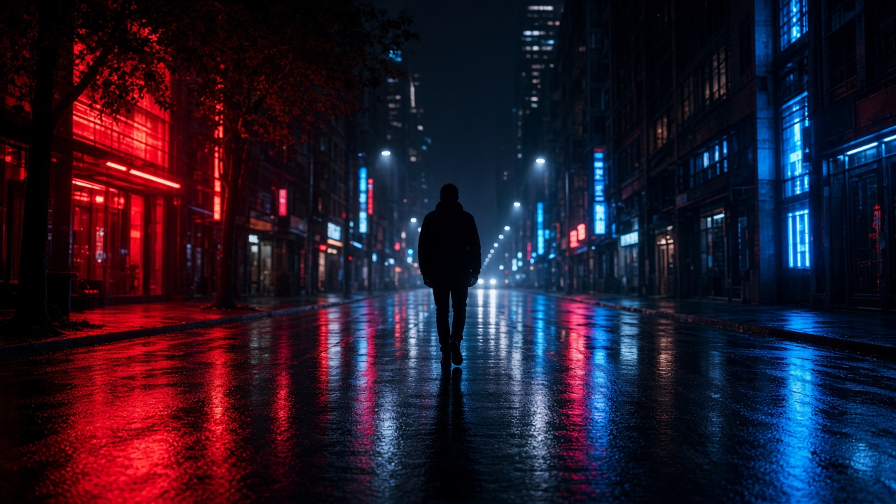 Stadt bei Nacht